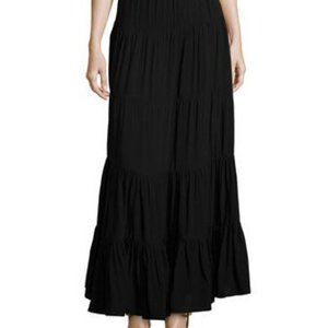 Joan Vass Tiered Maxi Skirt